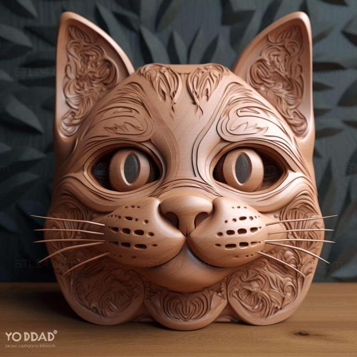 Nature and animals (st Toybob cat 2, NATURE_1246) 3D models for cnc